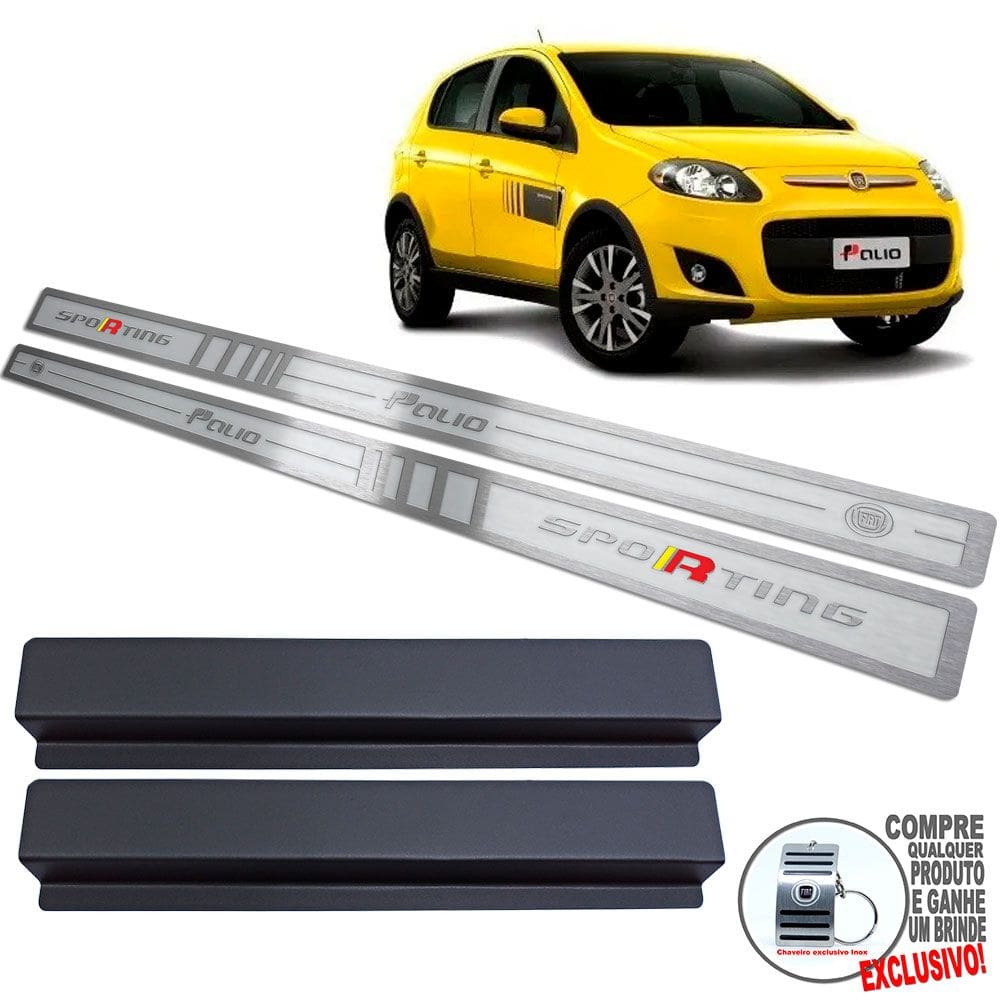 Soleira Fiat Palio Sporting 2012 A 2017 Prata Alto Relevo