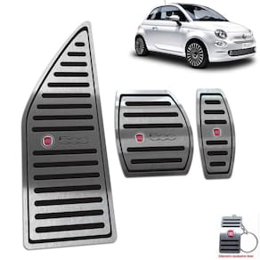Descanso + Pedaleira Automático Preto Aço Inox Fiat 500