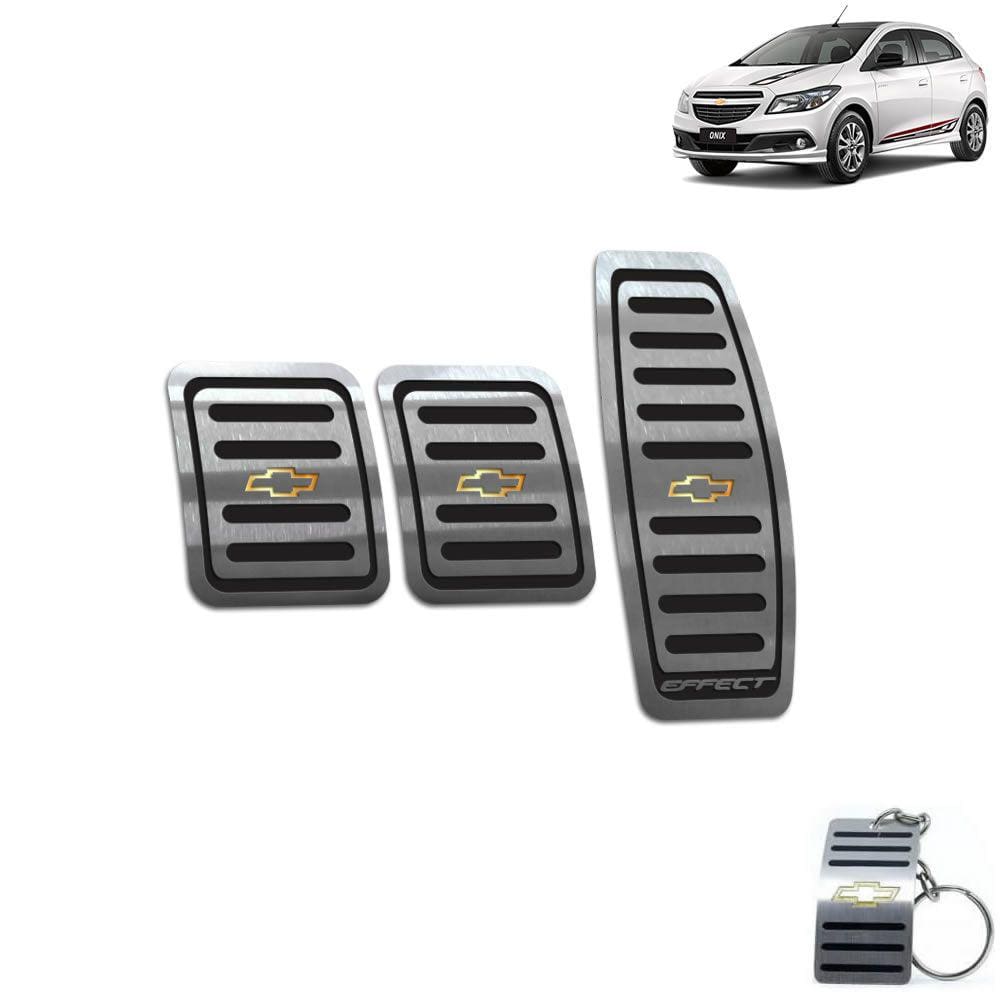 Pedaleira Manual Chevrolet Onix Effect 2013 a 2019 Preto