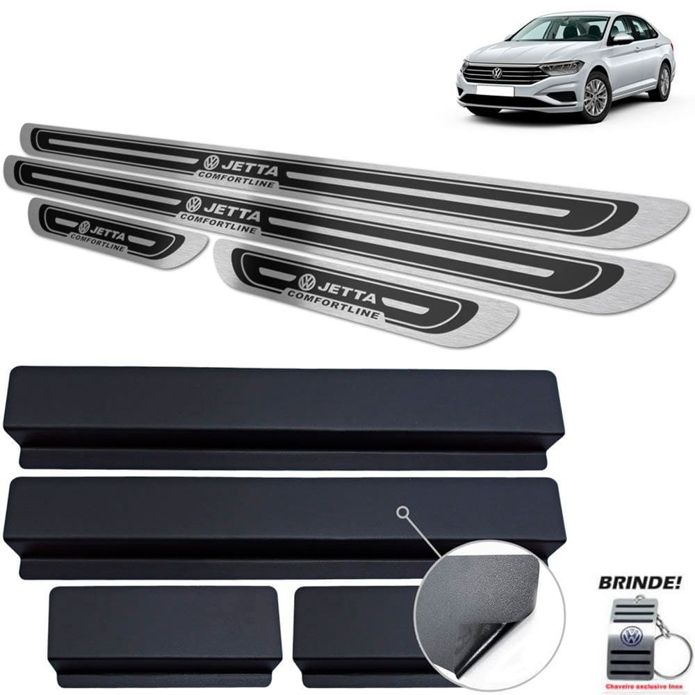Soleiras de Porta Volkswagen Jetta Comfortline Inox Preto