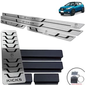 Descanso + Soleiras Nissan Kicks Uefa Ed Preto Baixo Relevo