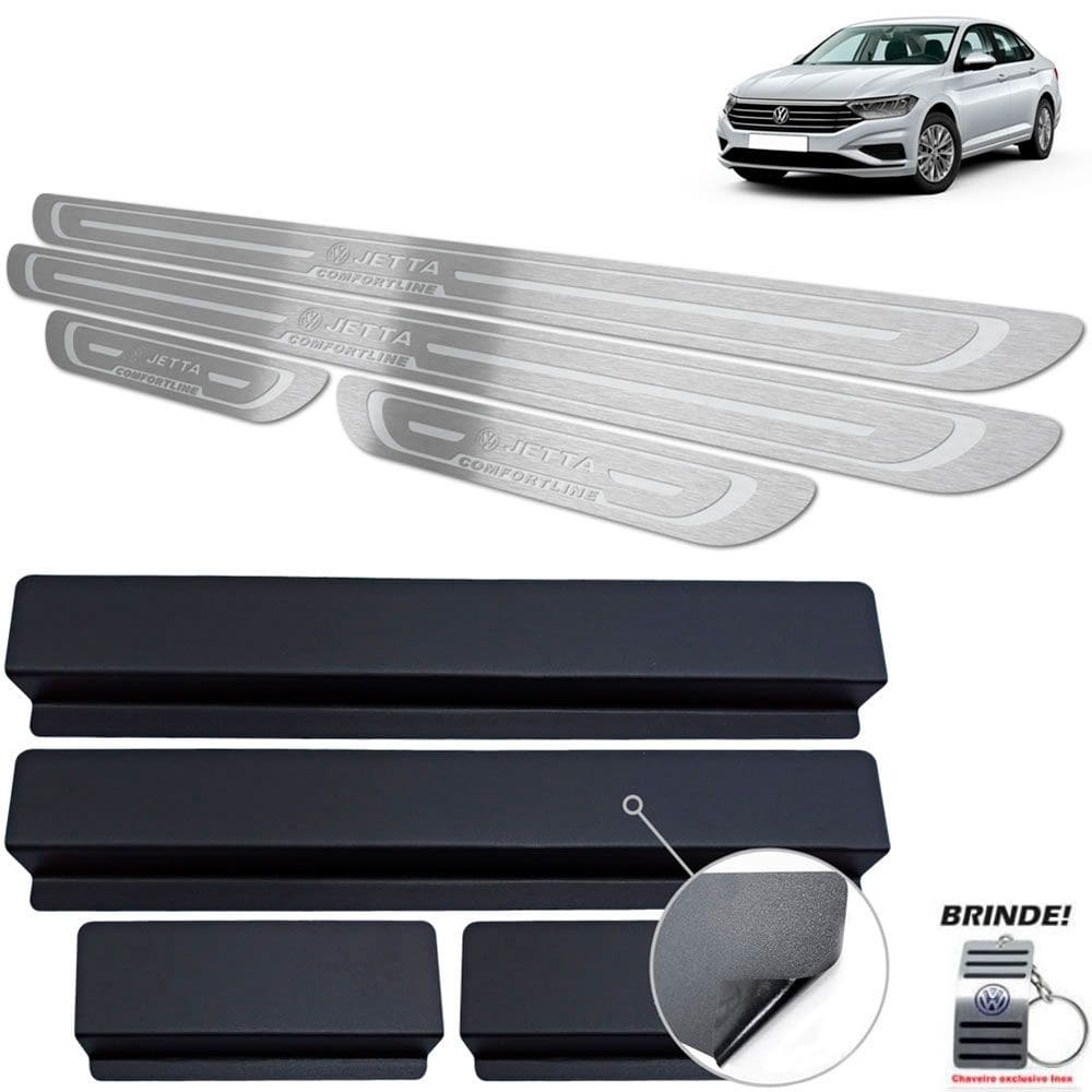 Soleiras de Porta Volkswagen Jetta Comfortline Prata Inox