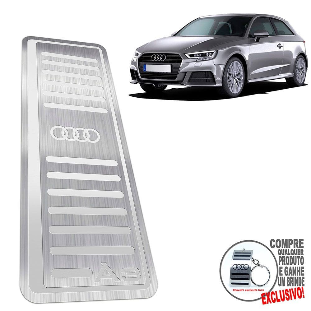 Descanso de Pé Aço Inox Audi A3 2017 A 2021 Prata