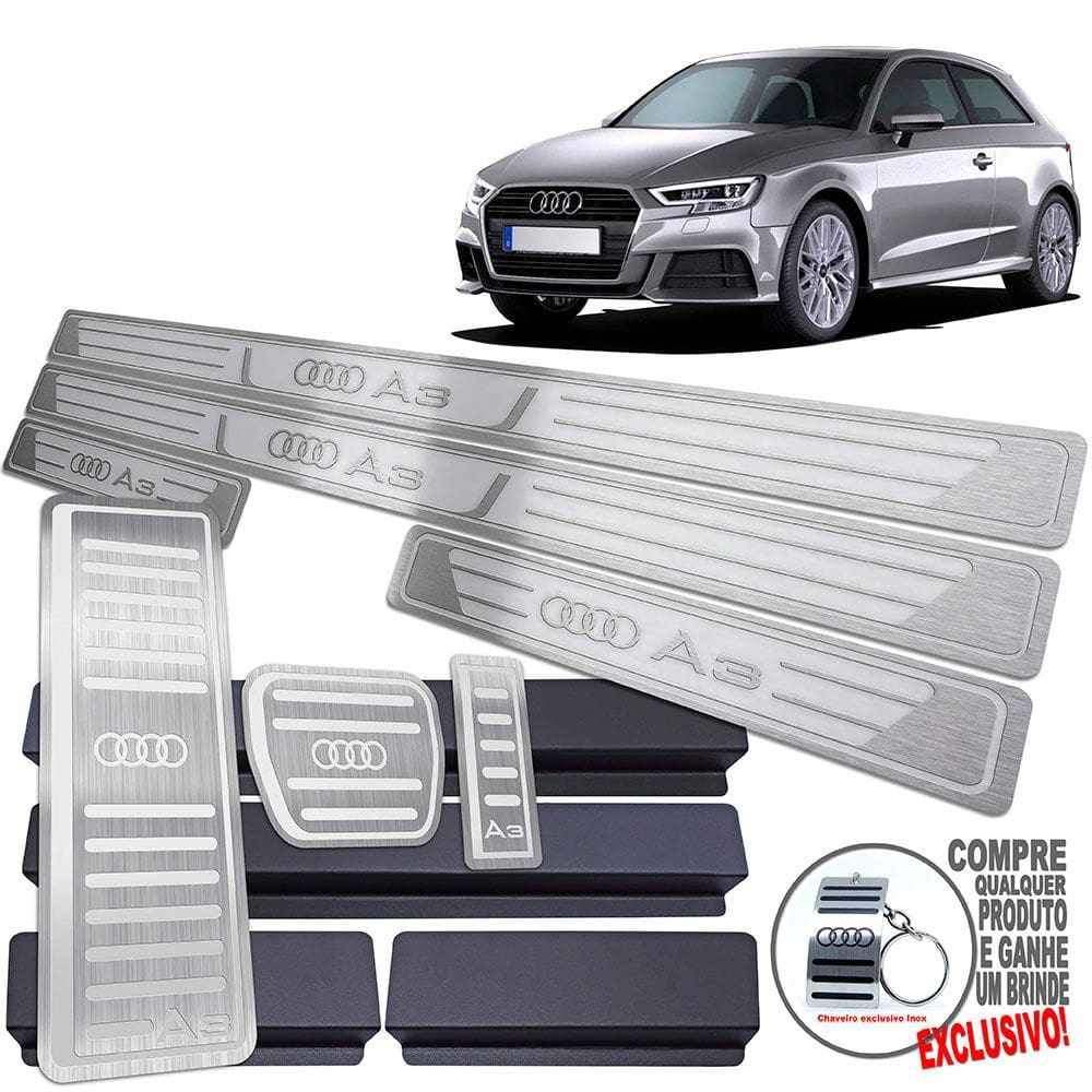 Descanso Pedaleira Aut Soleira Audi A3 2017 A 2021 Prata