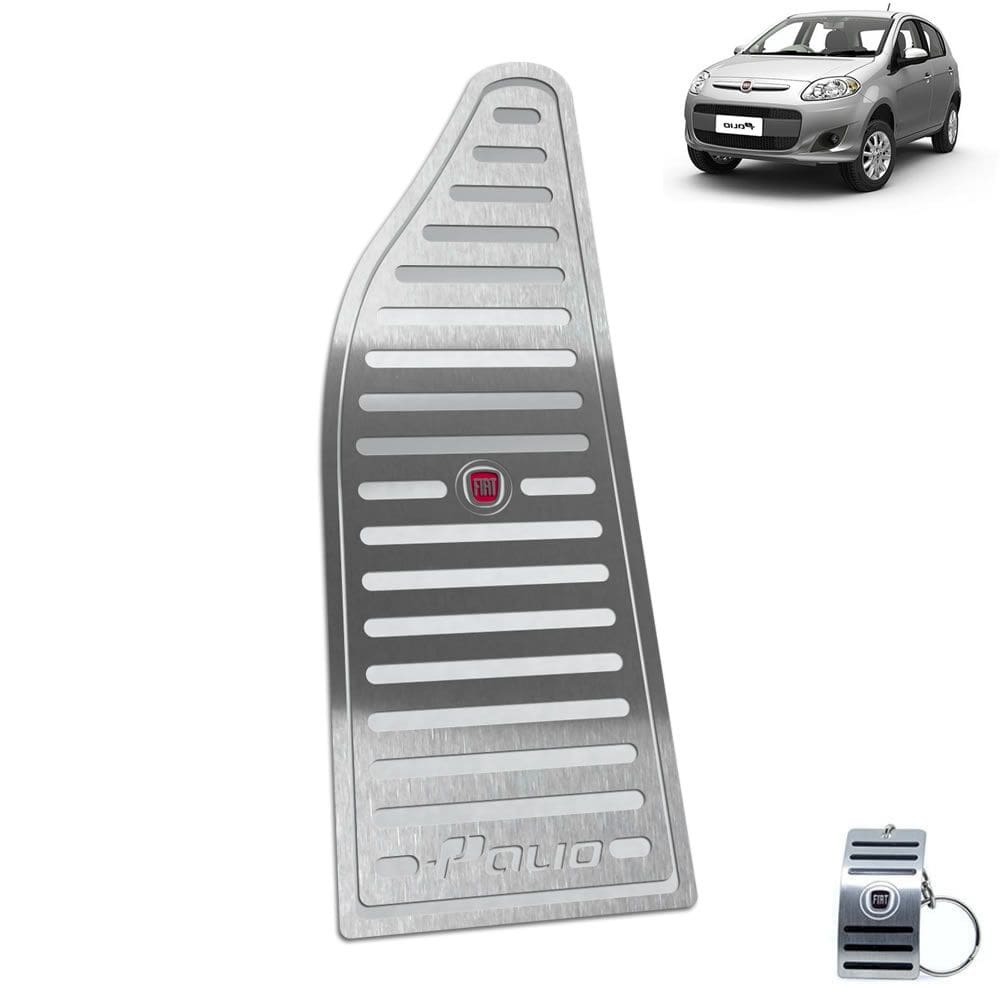 Descanso De Pé Em Aço Inox Fiat Palio 2012 A 2017 Prata