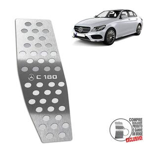 Descanso de Pé Aço Inox Mercedes C180 2015 A 2021 Prata