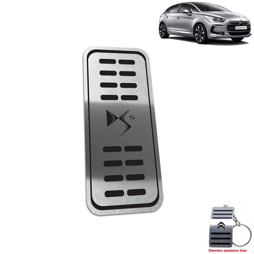 Descanso de Pé Citroen DS5 2012 A 2018 Aço Inox Preto