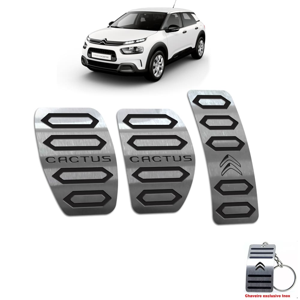 Pedaleira Manual Citroen C4 Cactus Aço Inox Preto