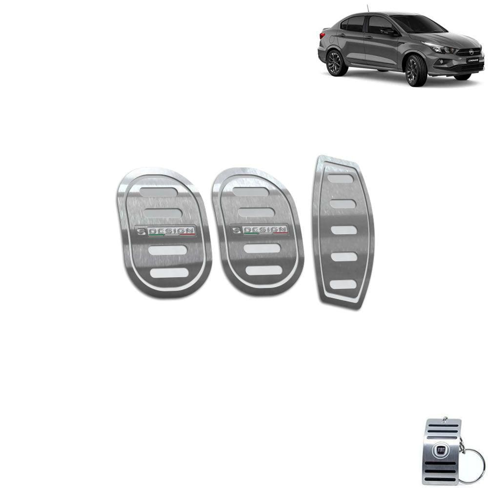 Pedaleira Manual Aço Inox Fiat Cronos S- Design Prata