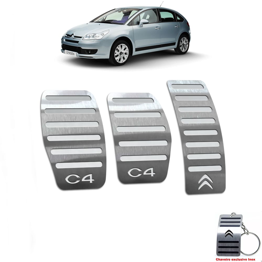 Pedaleira Manual Em Aço Inox Citroen C4 Hatch