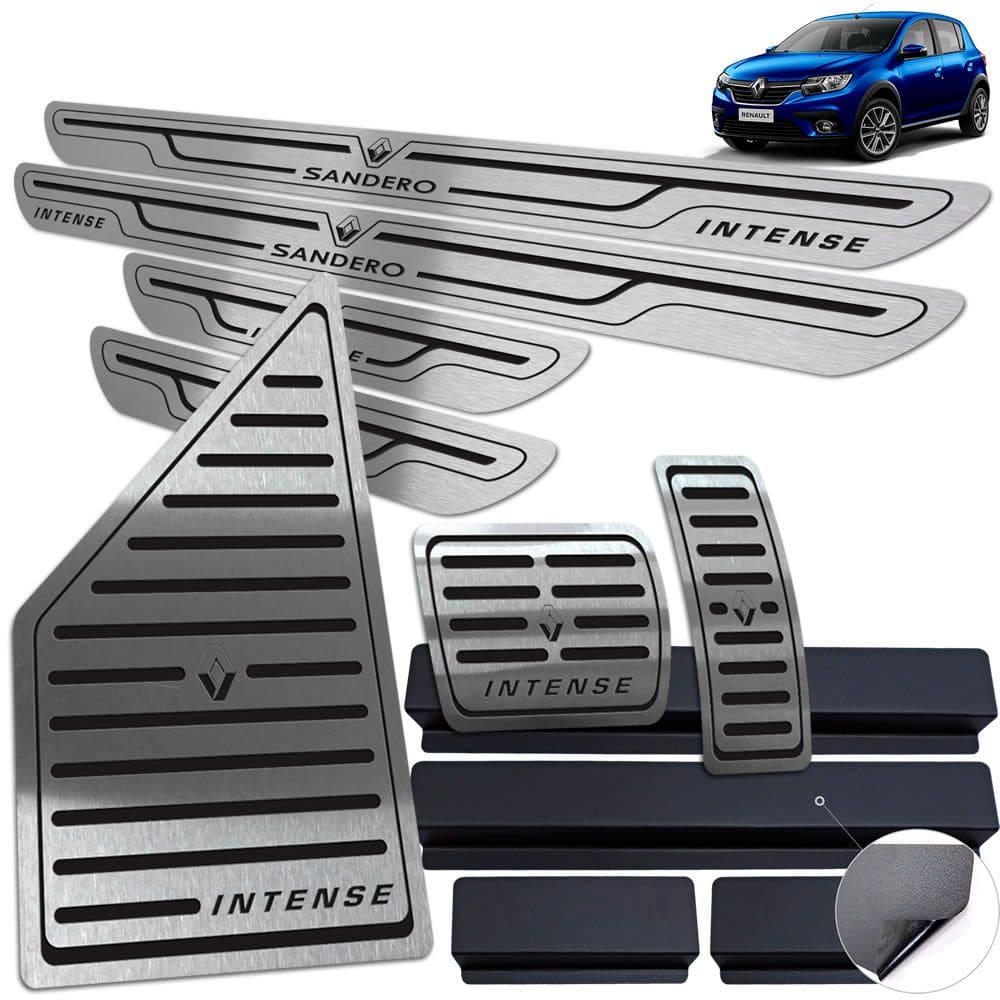 Pedaleira Soleira Descanso Sandero Intense Preto