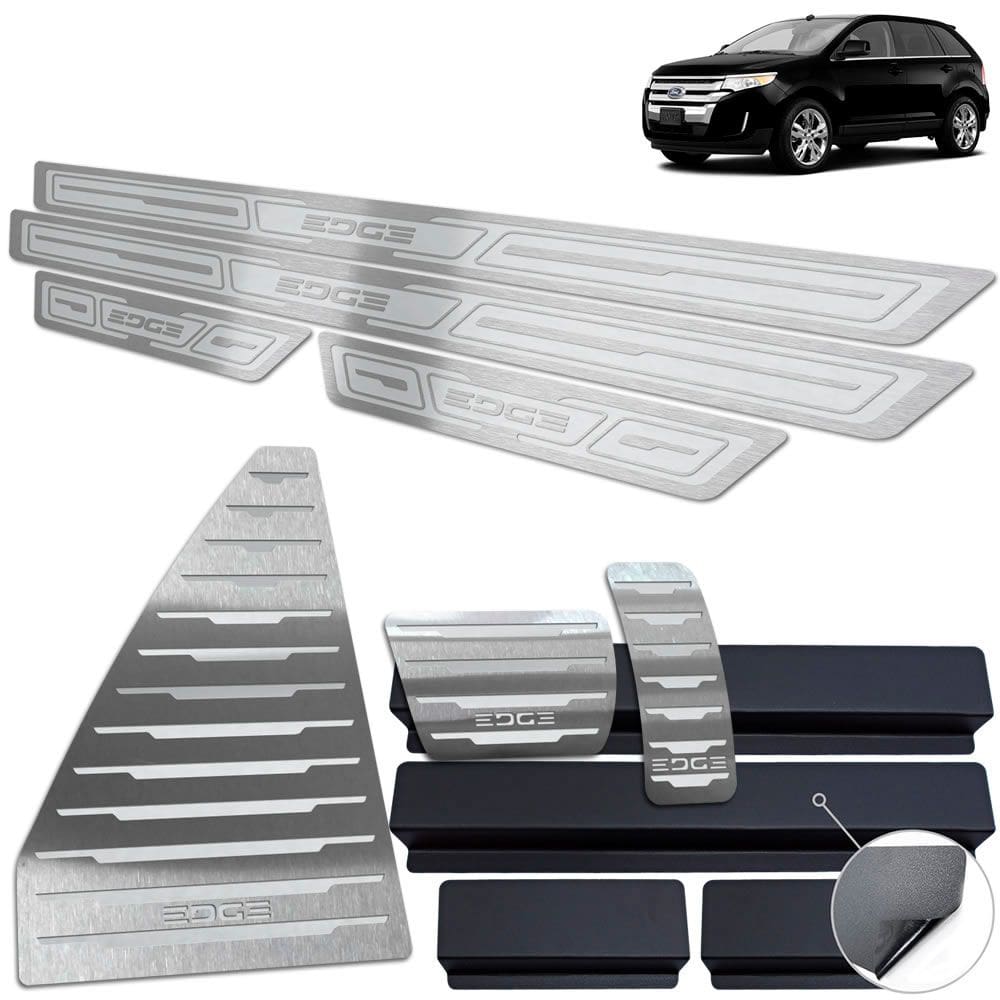 Descanso Pedaleira Soleira Ford Edge 2011 A 2015 Prata