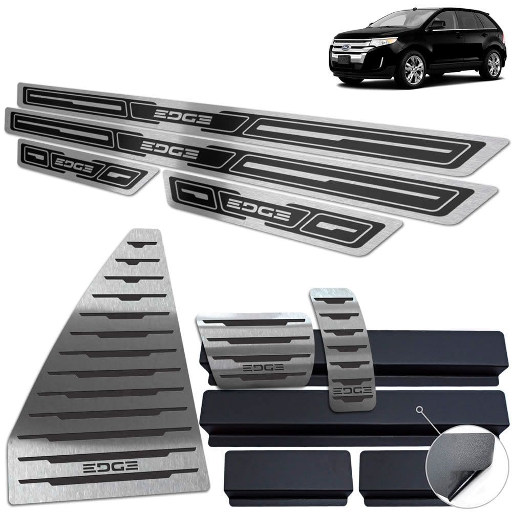 Descanso Pedaleira Soleira Ford Edge 2011 A 2015 Preto