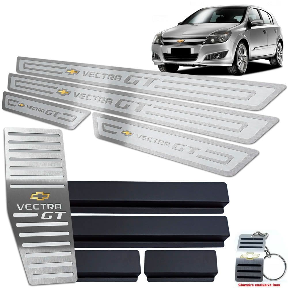Soleira Com Descanso Vectra Gt 2008 A 2011 Prata Alto Relevo