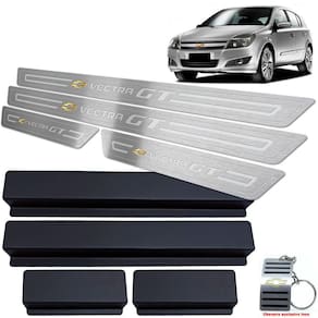 Soleira Em Aço Inox Vectra Gt 2008 A 2011 Prata Baixo Relevo