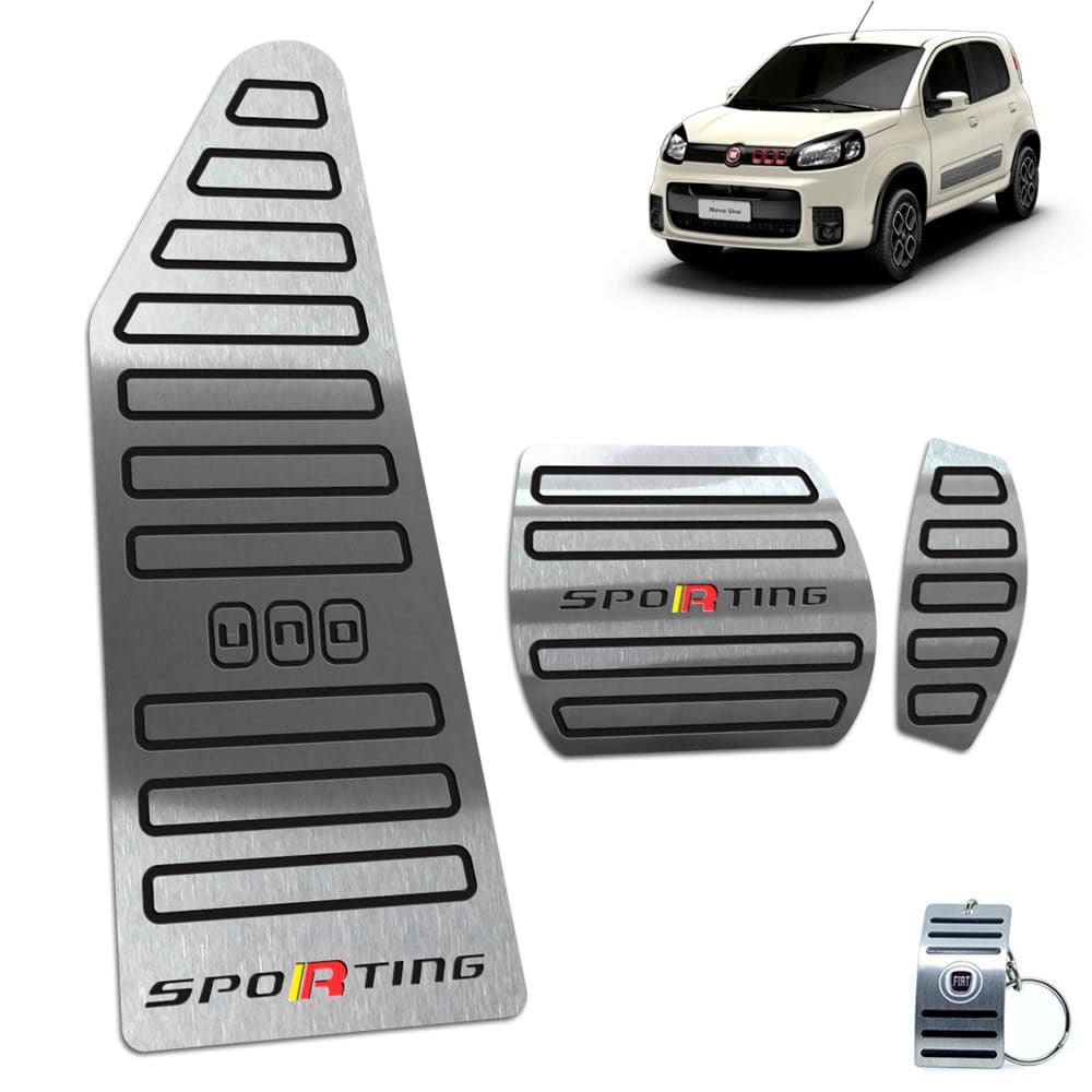 Pedaleira Automático + Descanso Uno Sporting 2011 2018 Preto