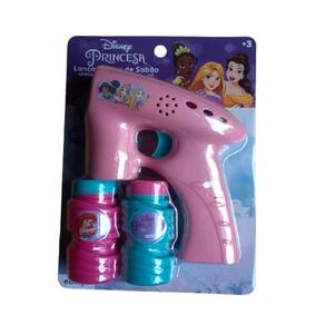 Lança Bolhas Princesas com Luz - Brinquedo Elétrico - Rosa