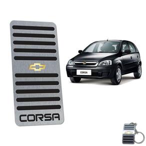 Descanso De Pé Em Aço Inox Corsa 2002 A 2012 Preto