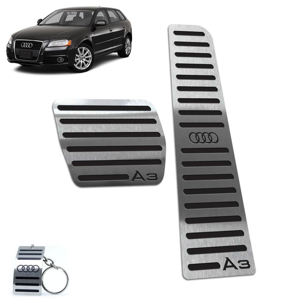 Pedaleira Automatico Audi A3 2007 Até 2013 Aço Inox Preto