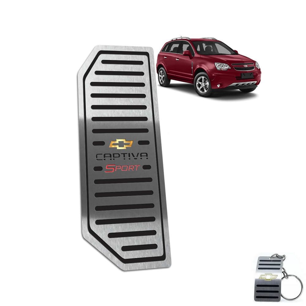 Descanso de Pé Aço Em Inox Chevrolet Captiva Sport Preto