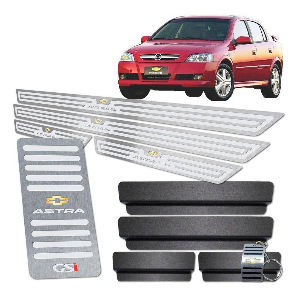 Descanso de Pé + Soleira Astra Gsi Prata Alto Relevo
