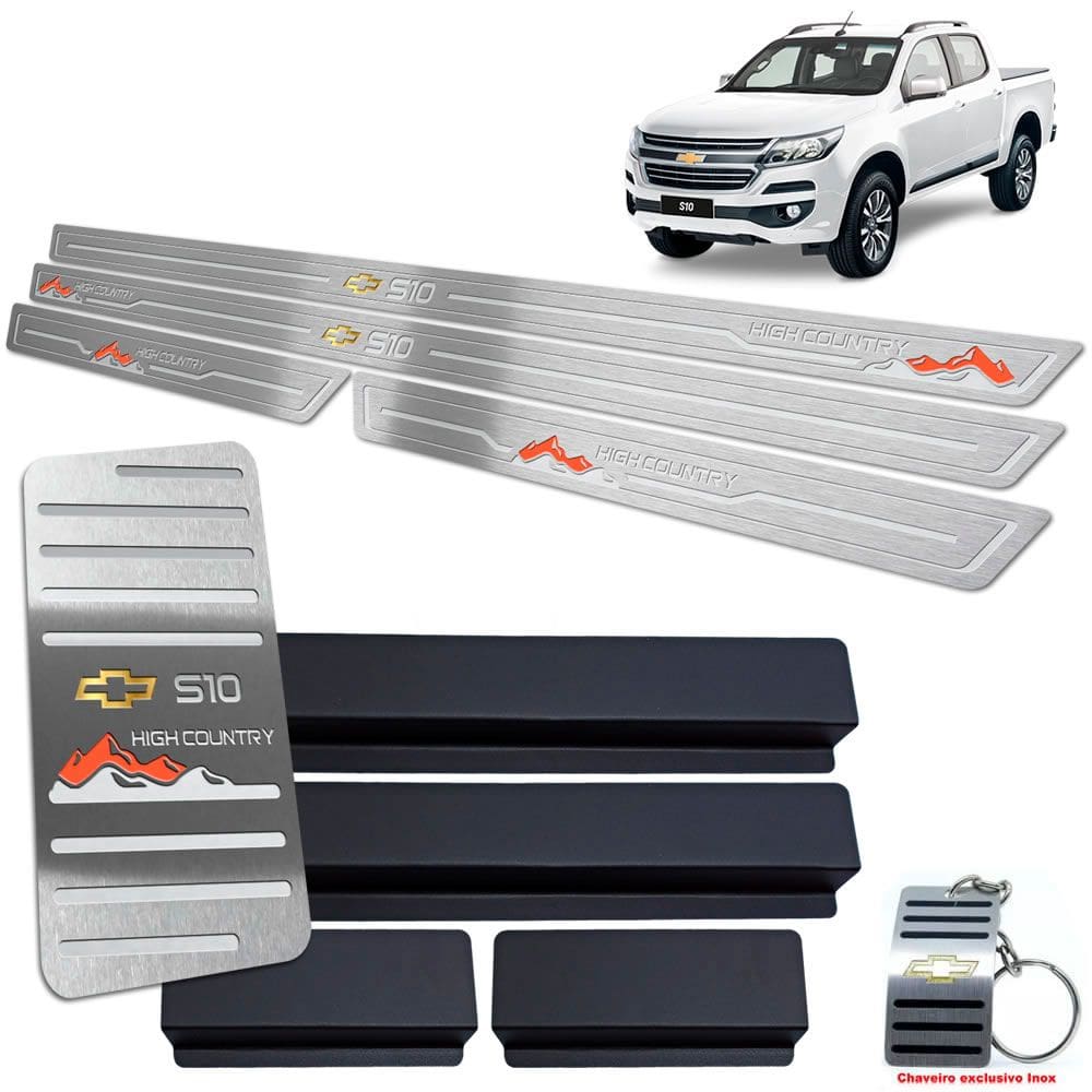 Descanso De Pé + Soleira S10 High Country 2016 A 2021 Prata