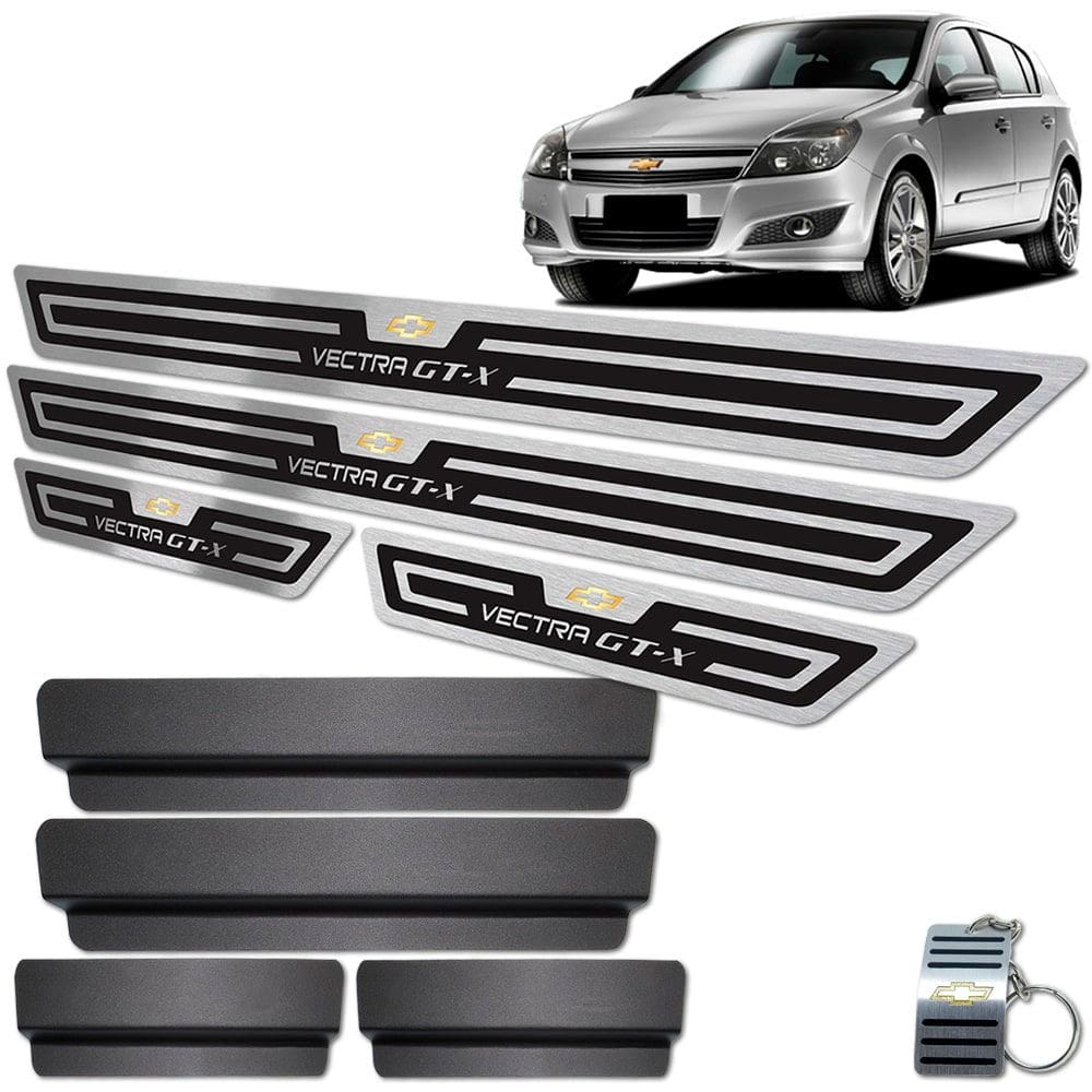 Soleira de Porta Chevrolet Vectra Gt-X Preto Alto Relevo