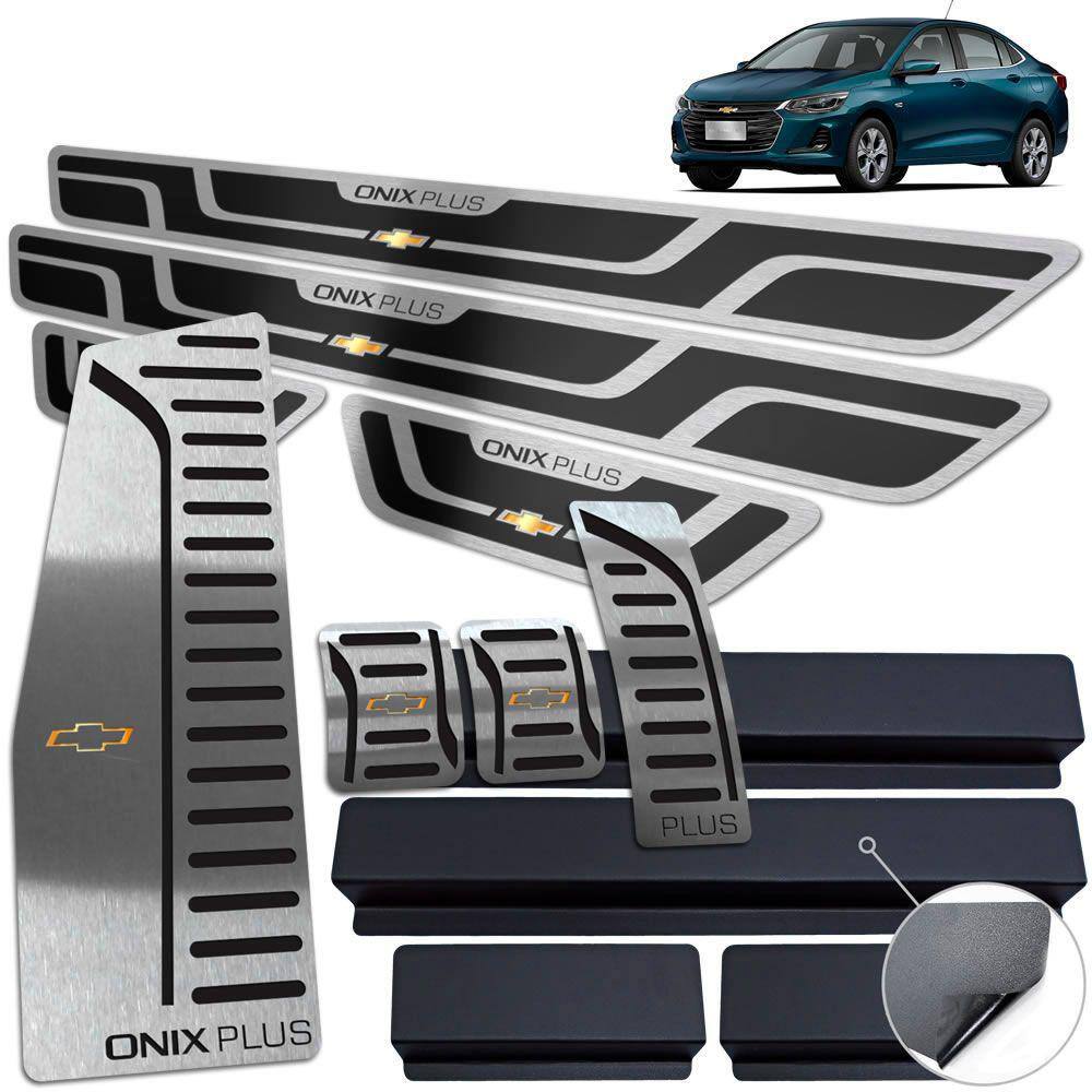 Descanso Pedaleira Manual Soleira Onix Plus 2020 Preto
