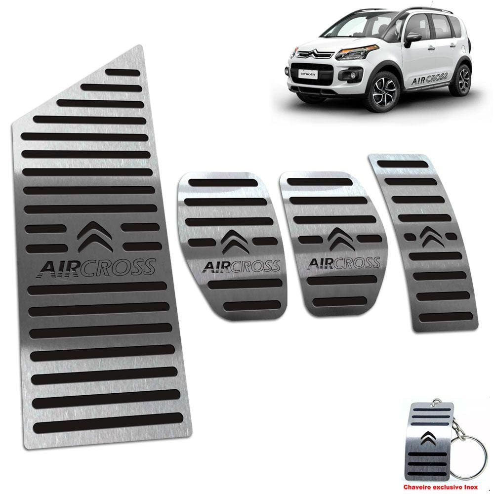 Pedaleira Manual + Descanso Aircross 2011 A 2016 Preto