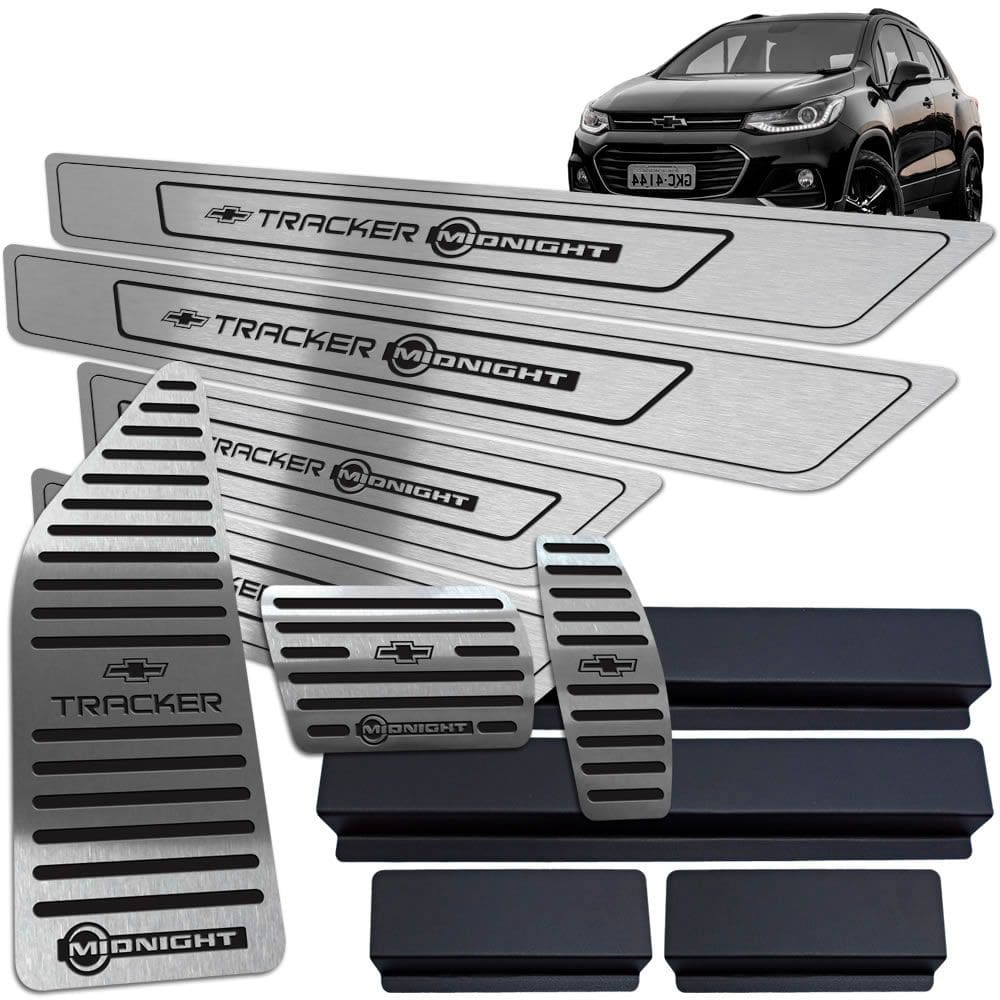 Descanso Soleira Pedaleira Preto Chevrolet Tracker Midnight