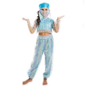 Harém mágico Jasmine Princess tamanho M Girls Blue Costume