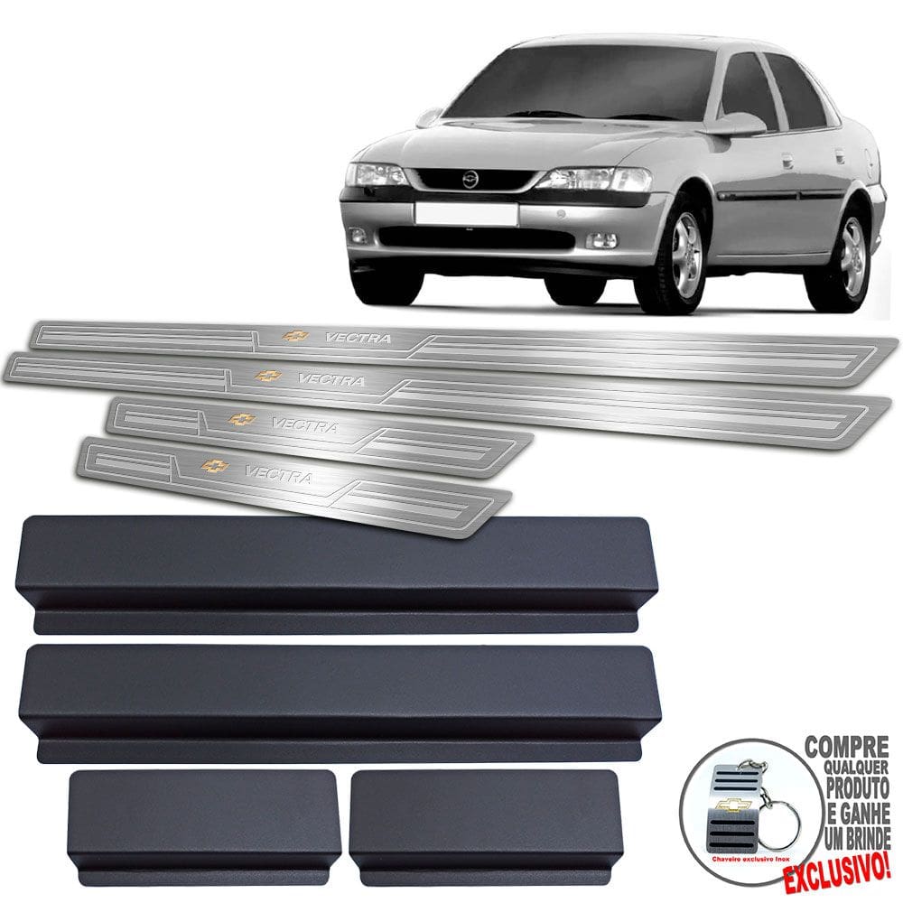 Soleiras Chevrolet Vectra 1996 A 2005 Prata Baixo Relevo