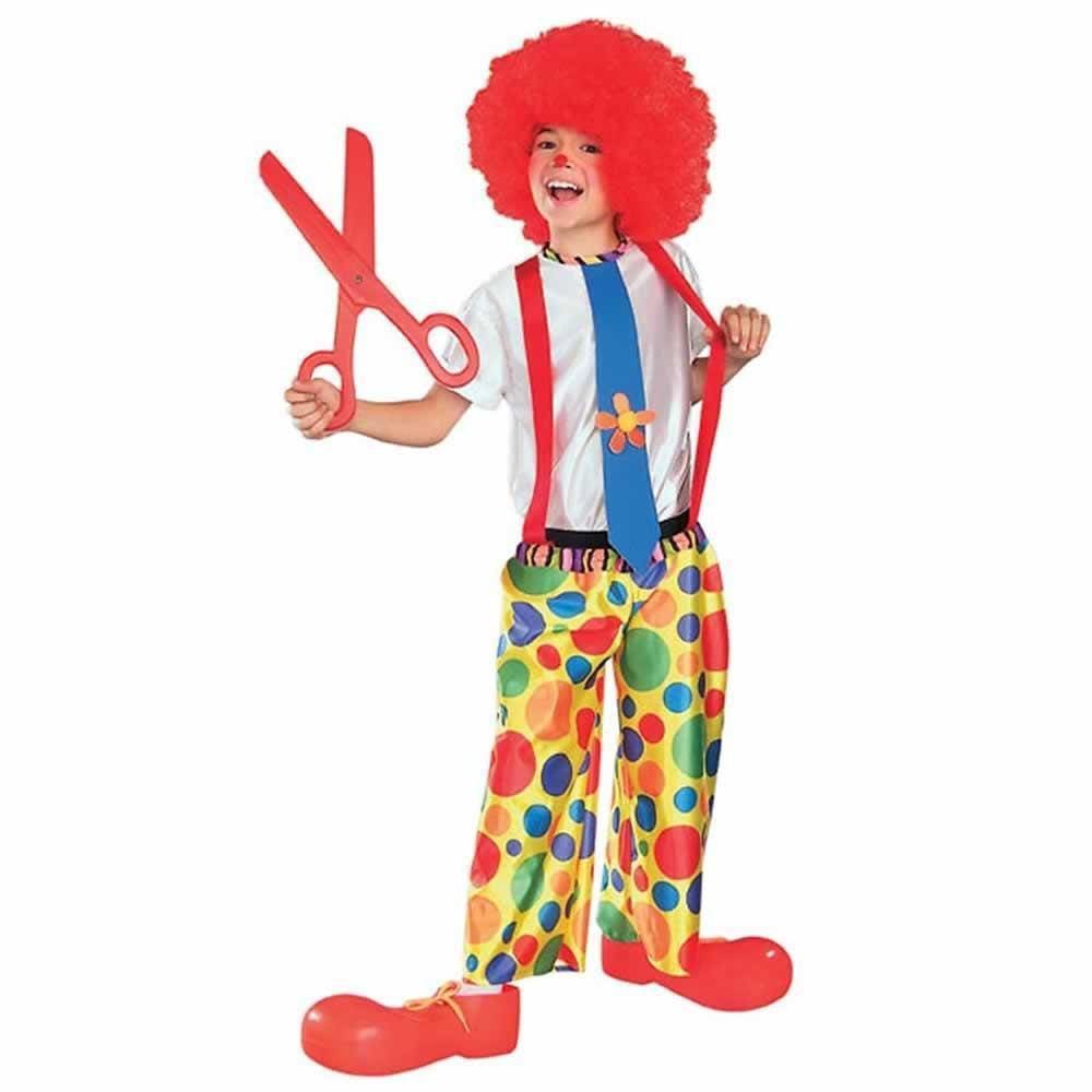 Chuckle King Clown Childs tamanho S 4/6 Traje Rubie`s
