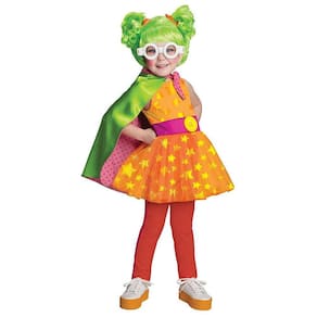 Lalaloopsy Deluxe Dyna Might Girls tamanho S 4/6 Vestido Traje