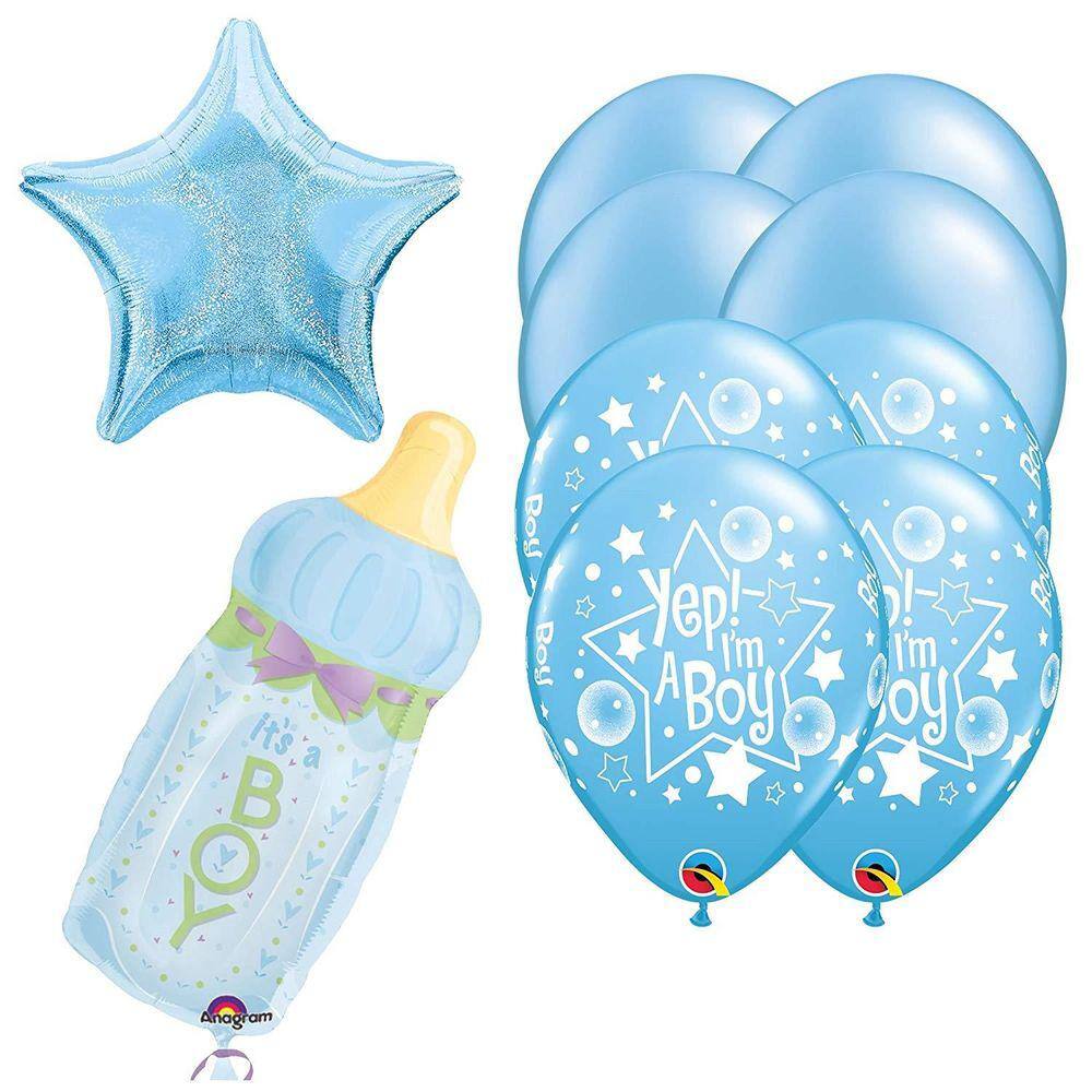 É um menino recém-nascido bebê balão kit 31 "buquê de garrafa