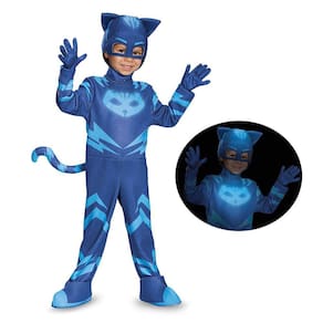 PJ Máscaras Catboy tamanho S 2T Glow-in-Dark Traje Deluxe
