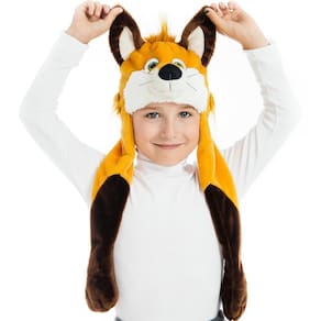 Foxy Fox Pelúcia Headpiece Crianças Fantasia Dress-Up Play 5 O`Reet