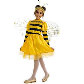 Bumblebee Bee tamanho S 4/6 Meninas Asa Traje Dress-Up Play