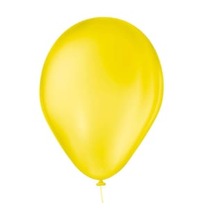 Balão São Roque Amarelo Citrino Liso 7 Polegadas - 50 un
