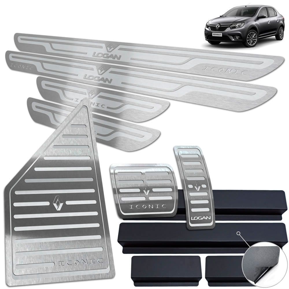 Descanso Pedaleira Soleira Renault Logan Iconic Prata