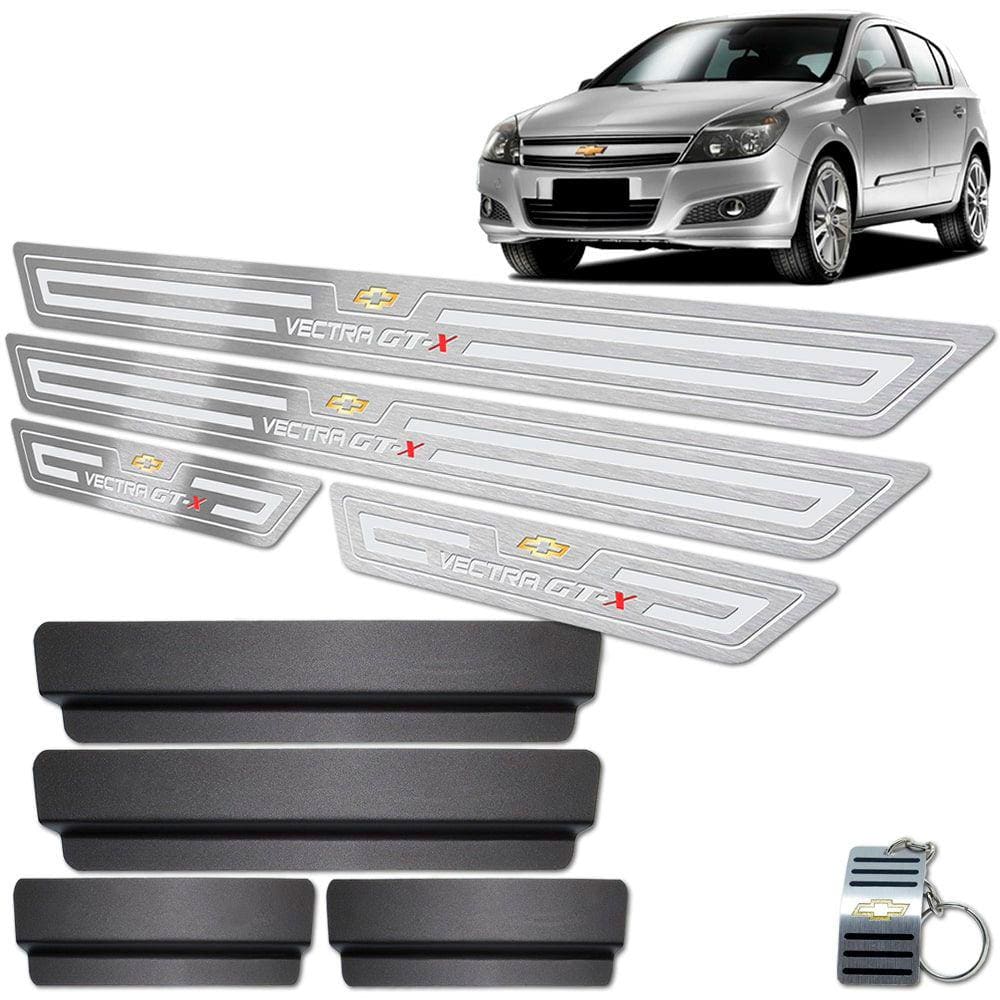 Soleira de Porta Chevrolet Vectra Gt-X Prata Baixo Relevo