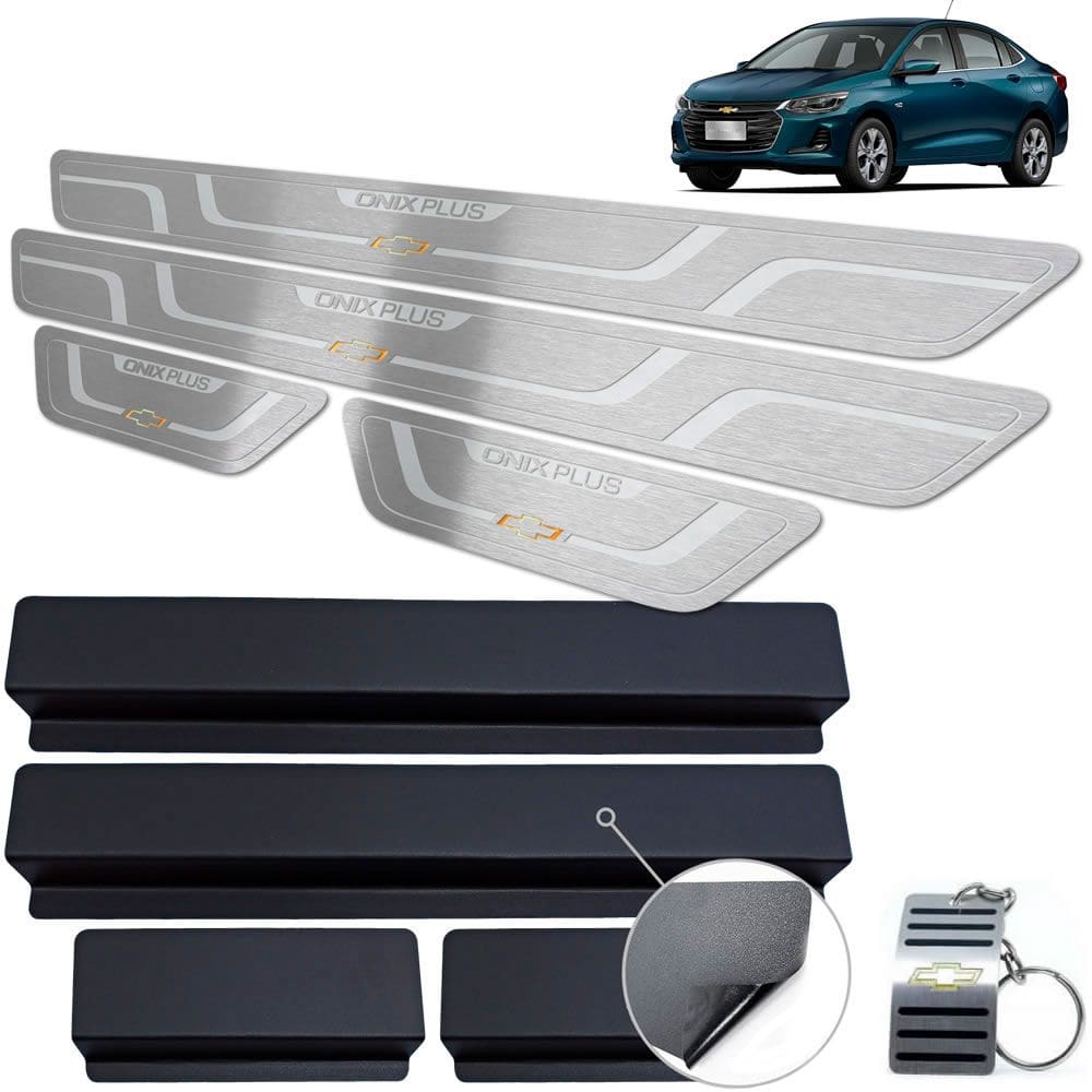 Soleira Chevrolet Onix Plus 2020 Prata Baixo Relevo