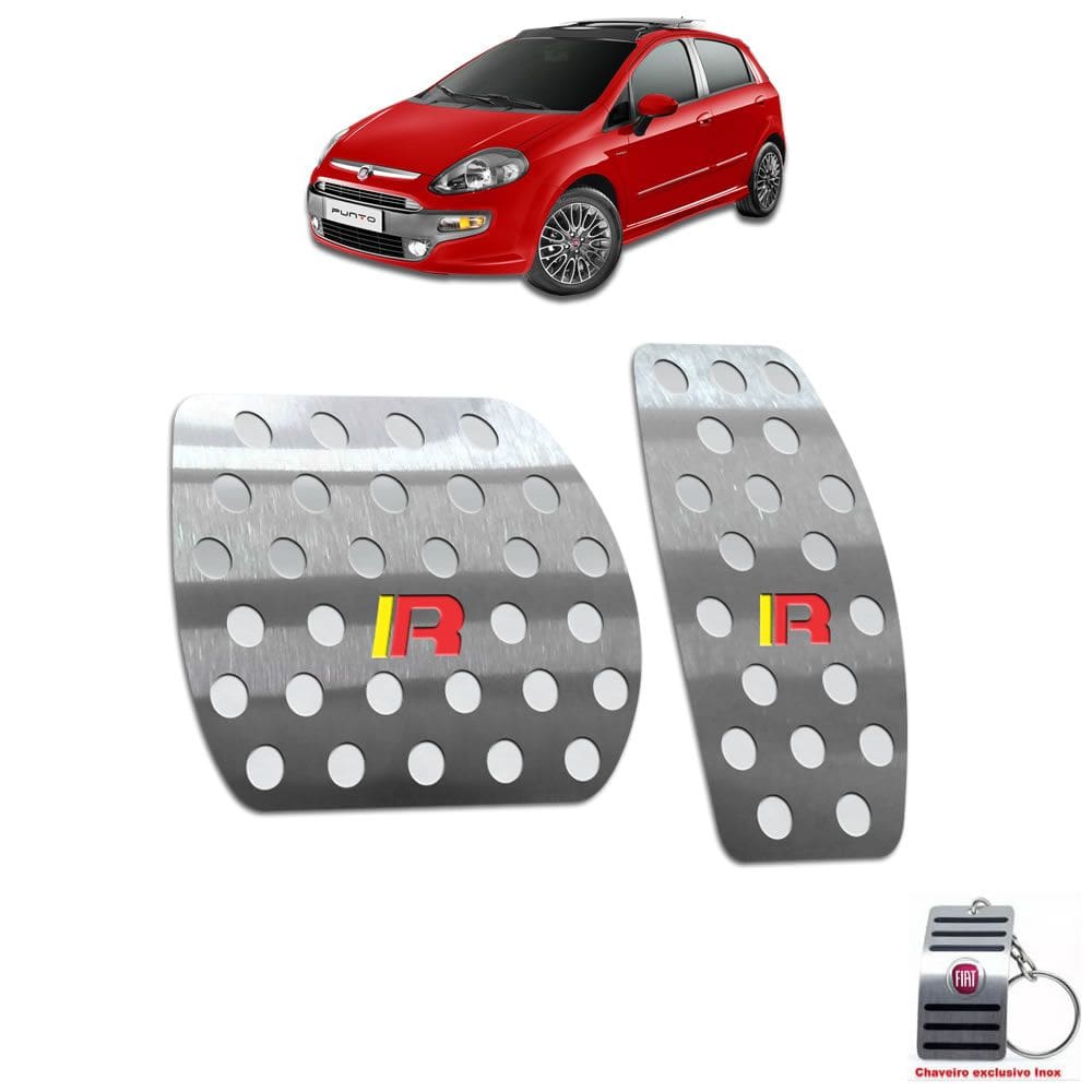 Pedaleira Automático Fiat Punto Sporting 2013 A 2017 Prata