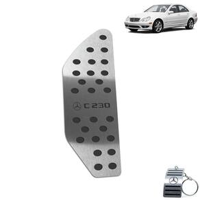 Descanso de Pé Aço Inox Mercedes C230 2002 A 2004 Preto
