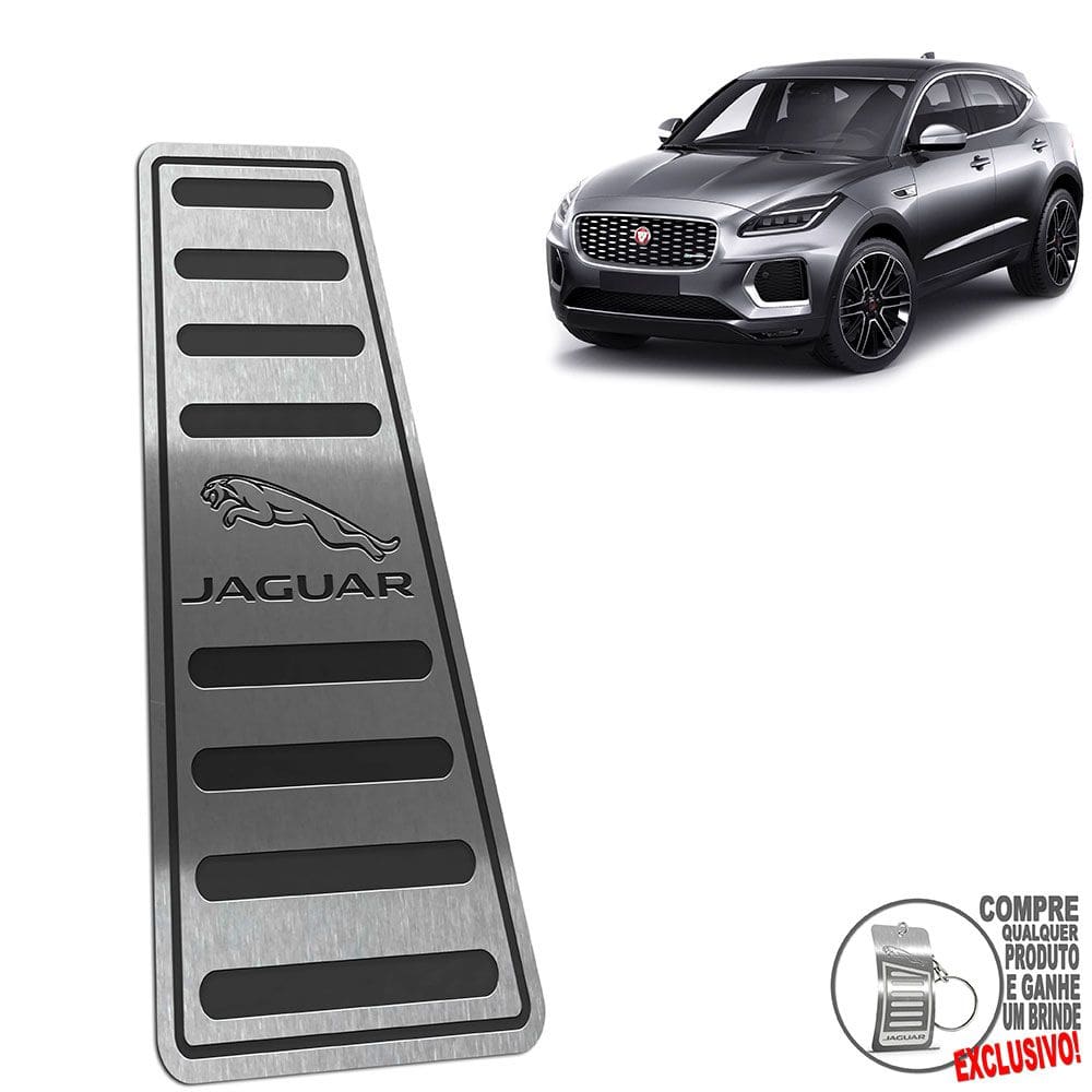 Descanso De Pé Aço Inox Jaguar E-Pace 2018 A 2020 Preto
