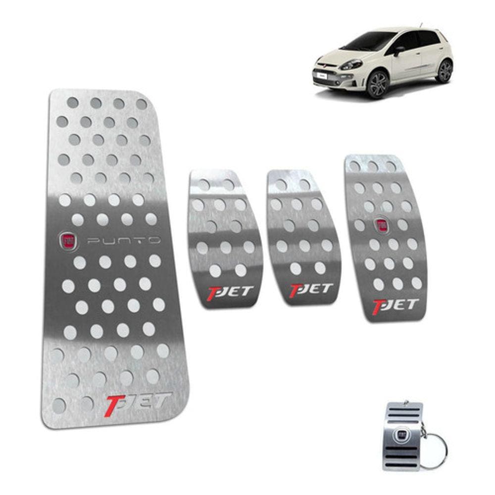 Pedaleira Manual Descanso Fiat Punto T-Jet 2013 A 2017 Prata