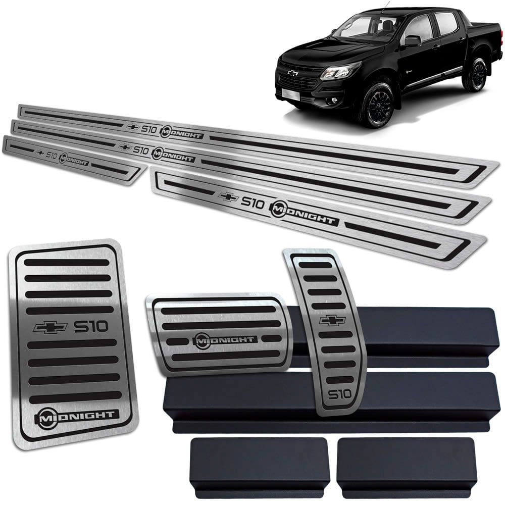 Descanso Soleira Pedaleira Preto Chevrolet S10 Midnight