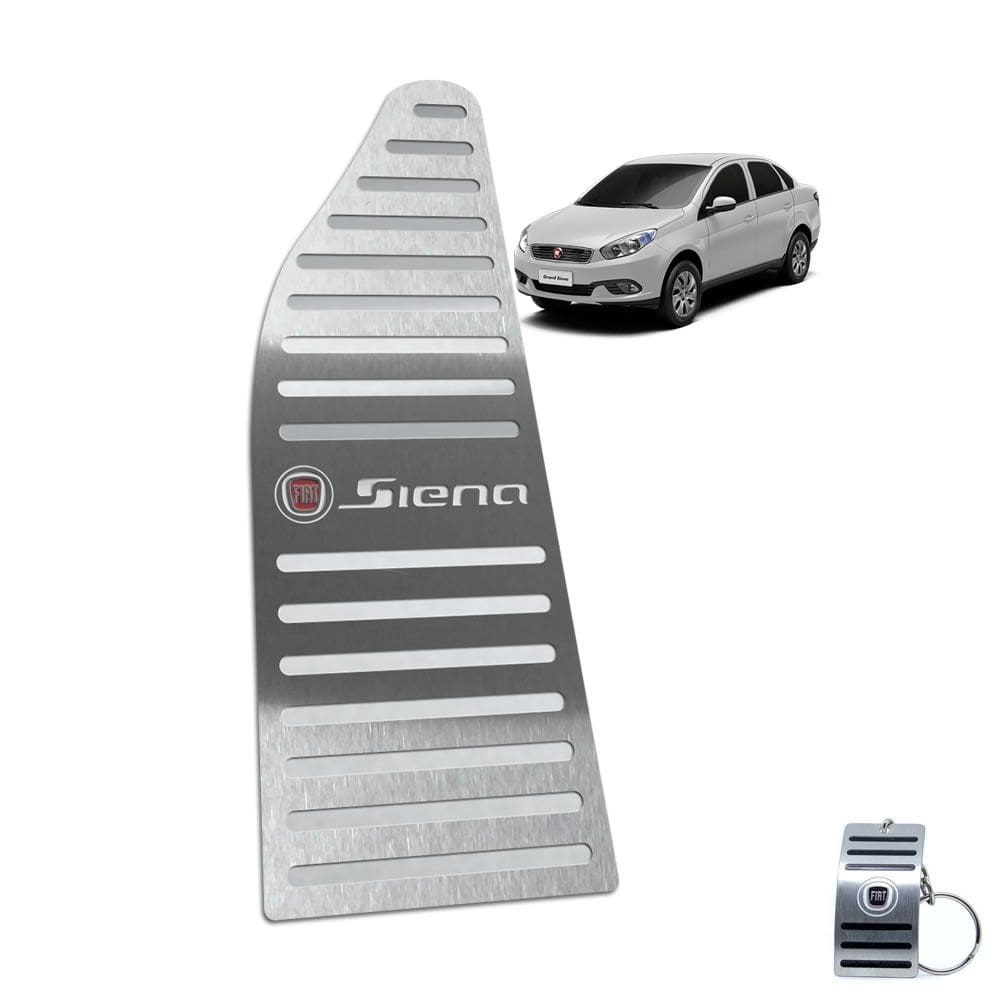 Descanso de Pé Fiat Siena 2013 A 2016 Em Inox Prata