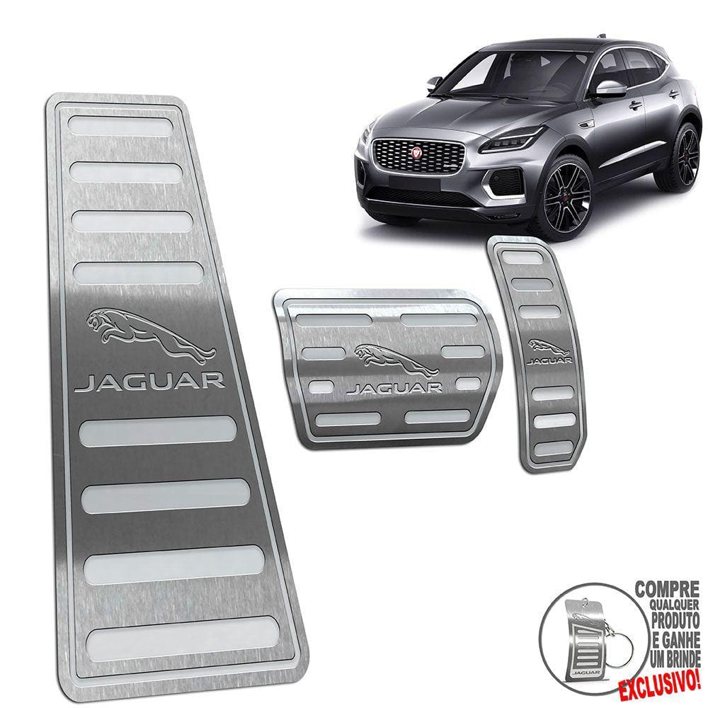 Descanso + Pedaleira Jaguar E-Pace 2018 A 2020 Prata