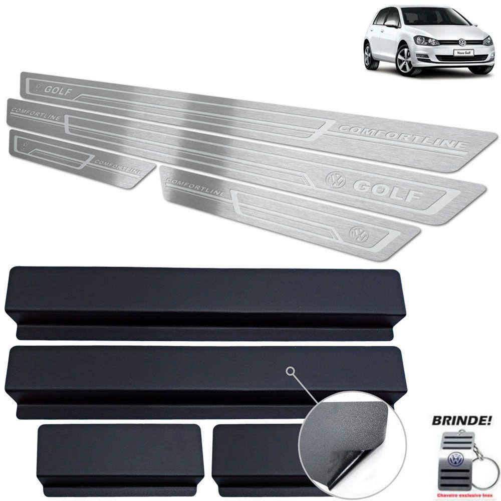 Soleira Volkswagen Golf Comfortline Prata Baixo Relevo